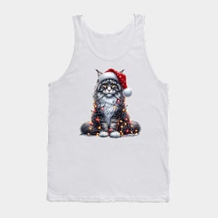 Christmas Maine Coon Cat Tank Top